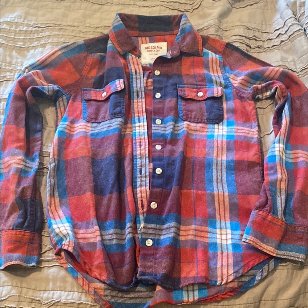 Mossimo Multicolor Plaid Shirt XS
